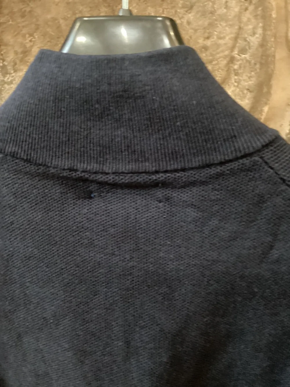 Polo Ralph Lauren Men's Mesh Knit Cotton Quarter Zip Sweater XL Navy Heather NWT